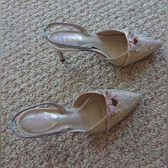 Rene Caovilla crystal embellished bow slingbacks size 36 - Picture 3 of 13
